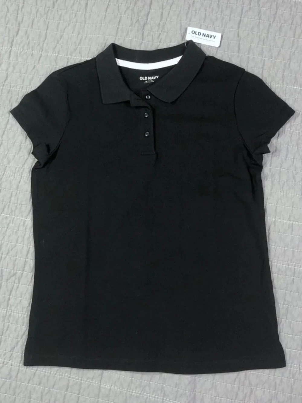 4/$15 Old Navy Polo Shirt Girl XL 14 - 16 Black NWT School Uniform Preppy